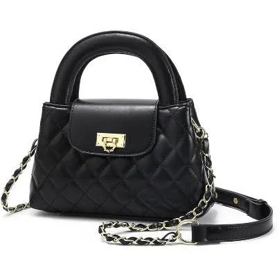 Faux Leather Quilted Crossbody Purse