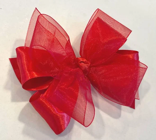 Satin Hair Bow Ribbon Girls