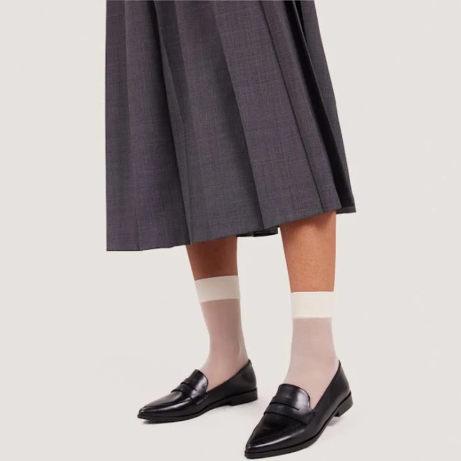 Women Jonak Loafers with Pointed Toes in black leather