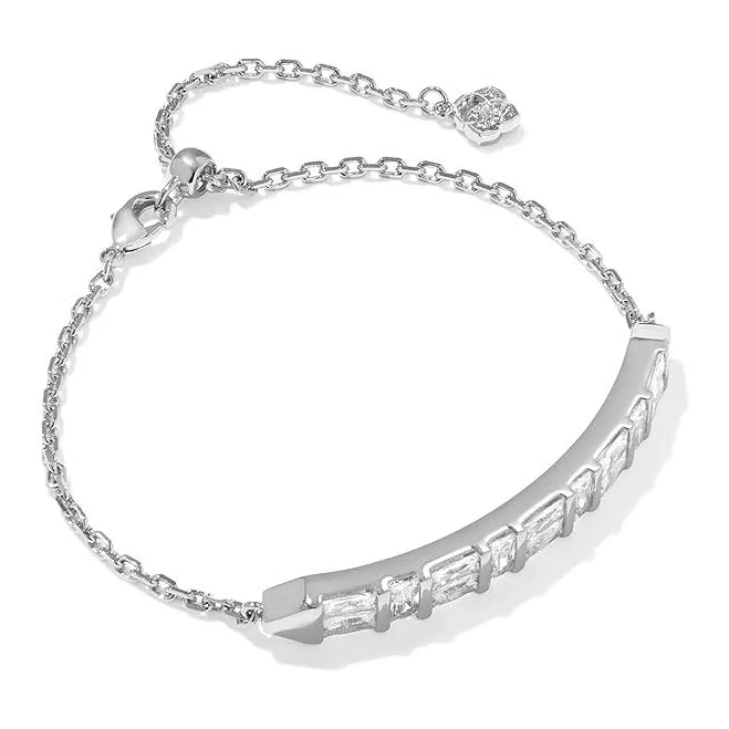 Kendra Scott Jamie Delicate Chain Bracelet with White CZ