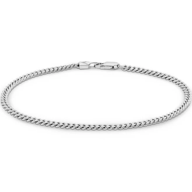 Vincero Men's Sterling Silver Curb Chain Bracelet