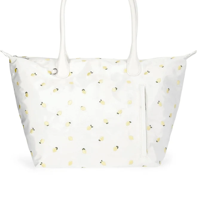 No Boundaries Women's Tote Bag with Lemon Embroidery