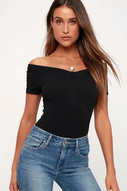 Lulus Exclusive Off-the-Shoulder Ribbed Bodysuit