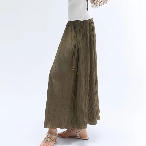 H&M Crinkled Twill Skirt