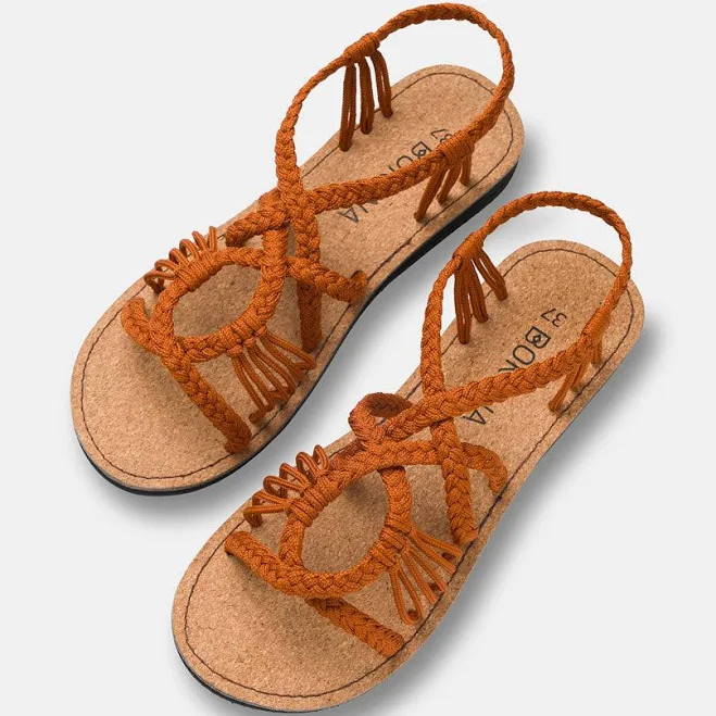 BOKYNA Freedom Burgundy Sandals for Women