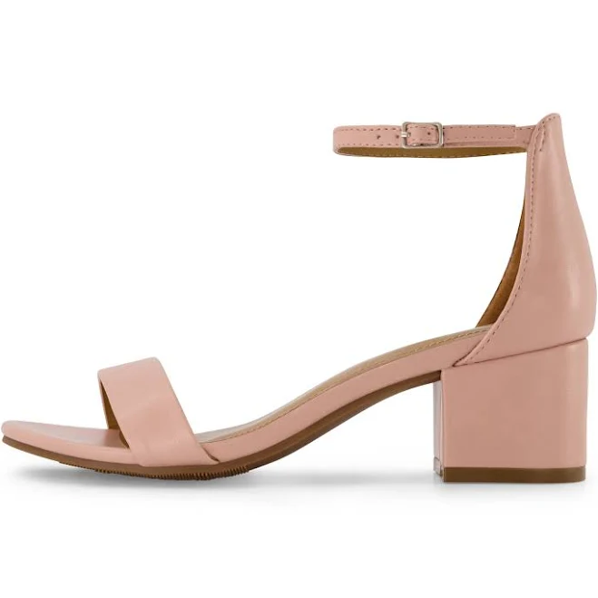 Cushionaire Women's Alba Block Heel Sandal Blush / Wide / 9.5