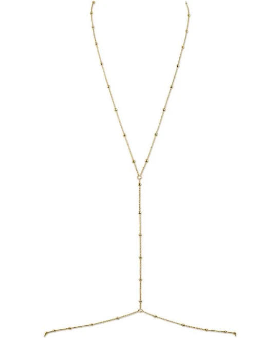 OMA THE LABEL 18k Gold-Plated Dainty Bead Body Chain