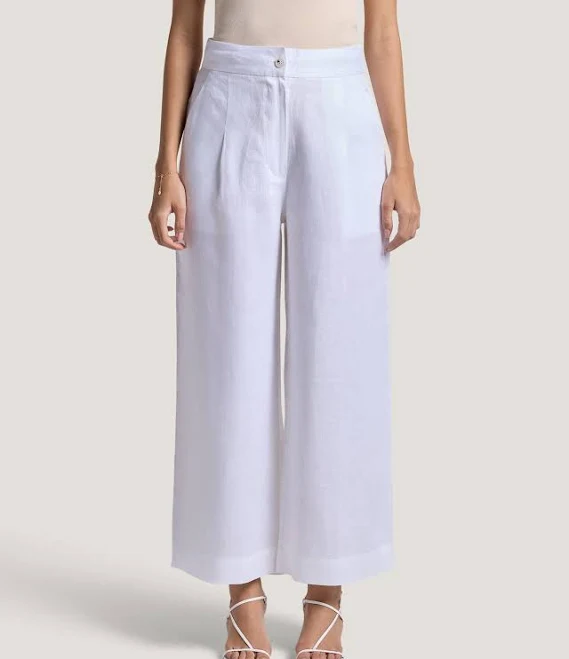 Wide Leg Linen Trousers