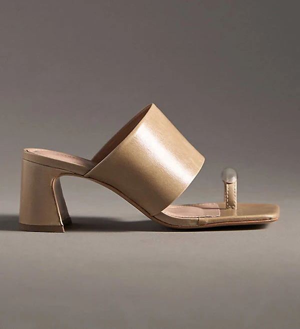 Anthropologie Toe-Ring Block-Heel Mules
