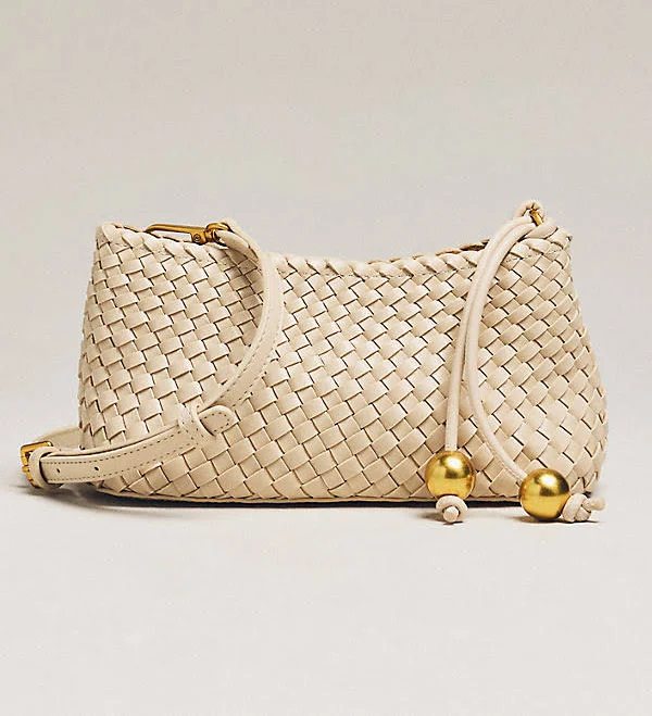 Anthropologie Woven Mini Sling Crossbody Bag