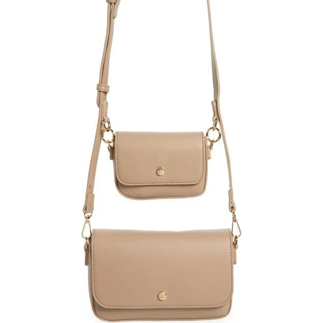 Mali + Lili 2-Piece Vegan Leather Crossbody Bag in Tan at Nordstrom