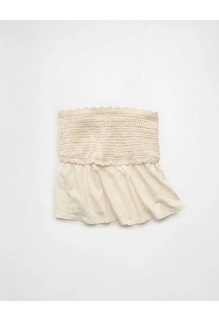 AE Sunchaser Crochet Babydoll Tube Top