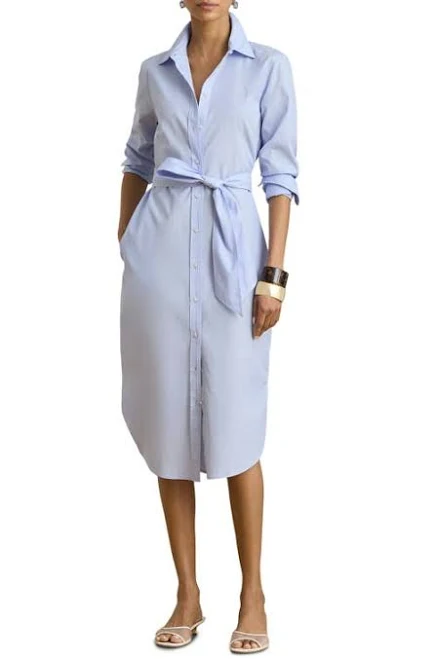 Ralph Lauren Women's Cotton Point-On-End Shirtdress