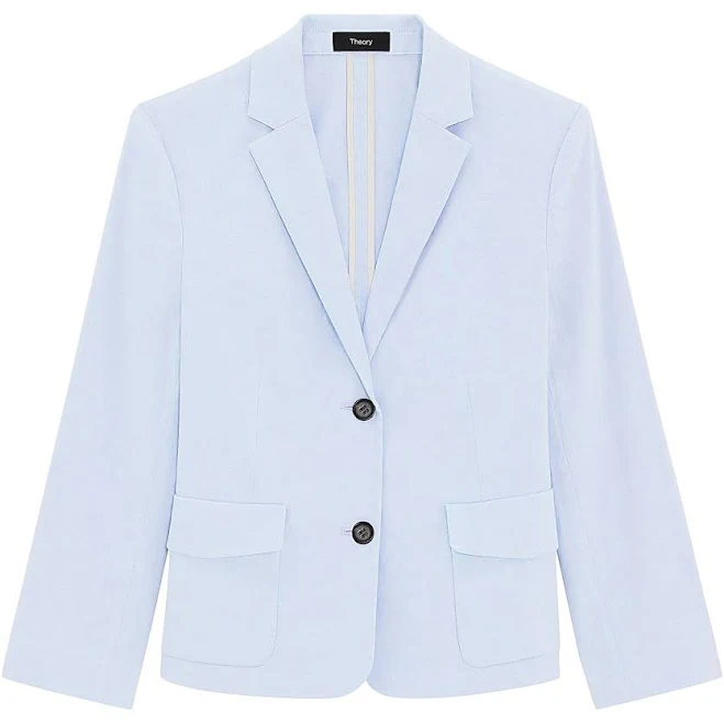 Theory Women's Linen Blend Shrunken Blazer