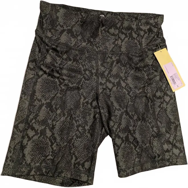 All In Motion Olive Snakeskin Print High Rise Bike Shorts Womens Small
