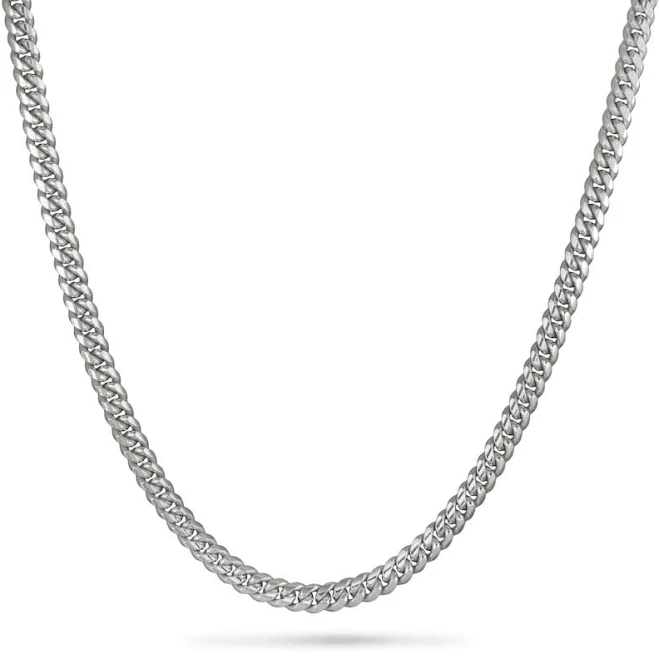 Zales Sterling Silver Miami Cuban Chain Necklace, 20”