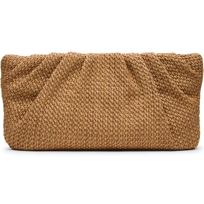 Steve Madden Women's Palomaa Pleated Raffia Clutch