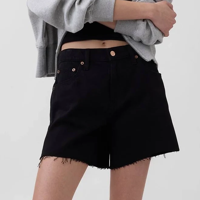 Gap Women's 4" Mid Rise Ultrasoft Relaxed Cutoff Shorts