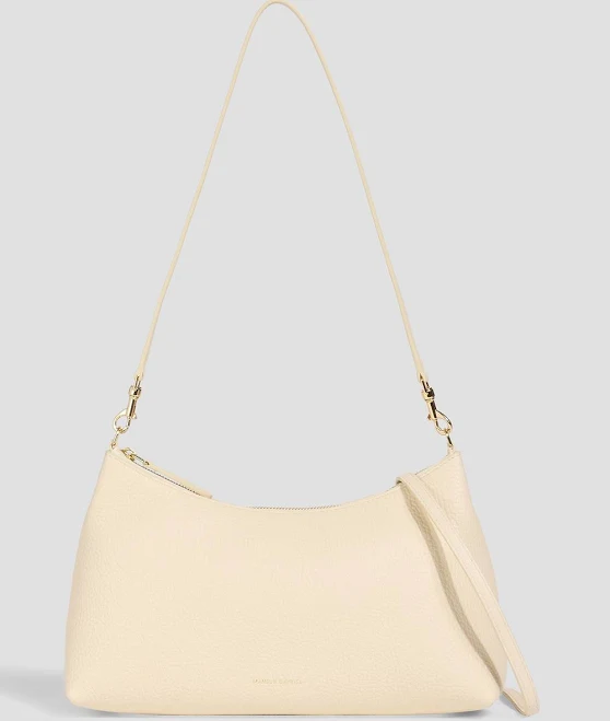 Mansur Gavriel Rhea pebbled-leather shoulder bag - Women - Ecru Shoulder Bags