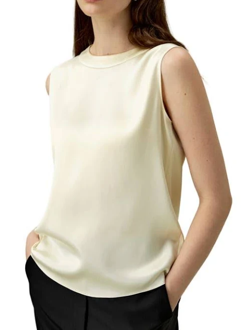 Lilysilk Women's Sleeveless Round Neck Silk Cami Top