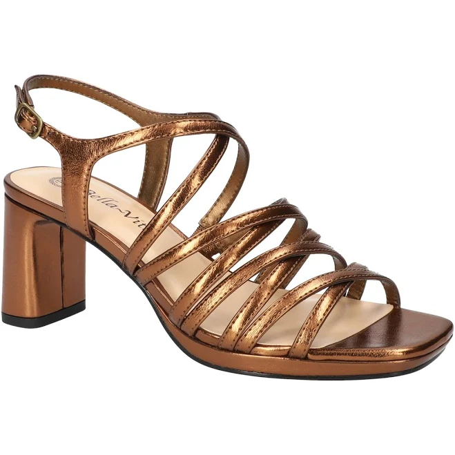 Bella Vita Women's Damsel Square Toe Heeled Sandals