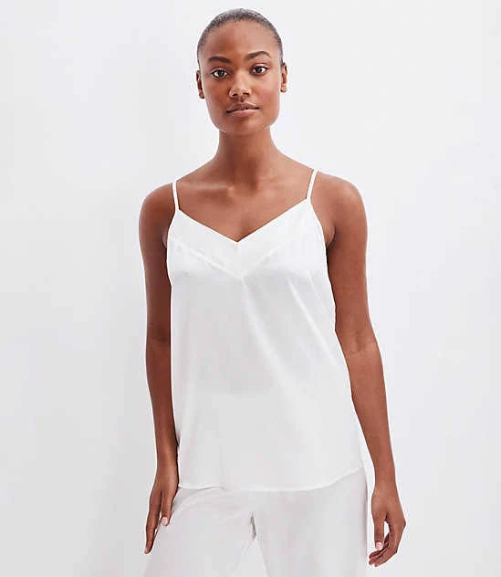 Loft Haven Women's Well Within Washable Silk Double V Sleep Cami