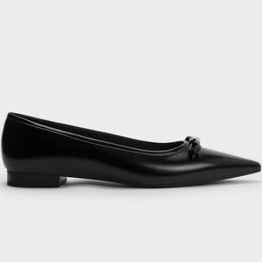 Charles & Keith Bow Pointed Ballet Flats