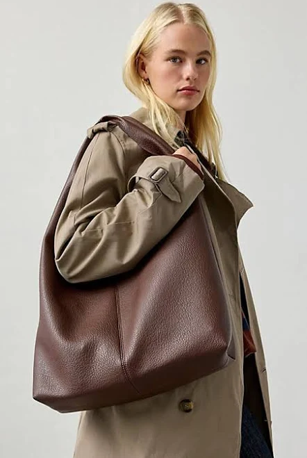 Boston Faux Leather Hobo Bag