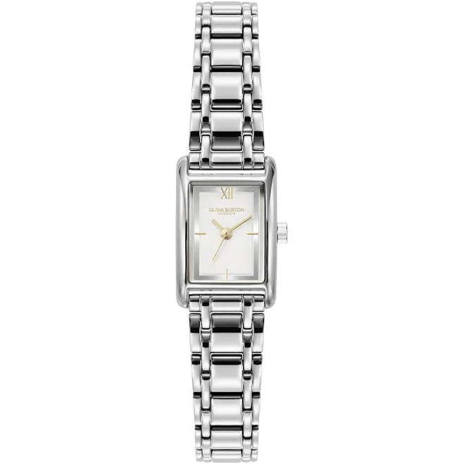 Olivia Burton Women's Mini Grove Rectangular Stainless Steel Bracelet Watch