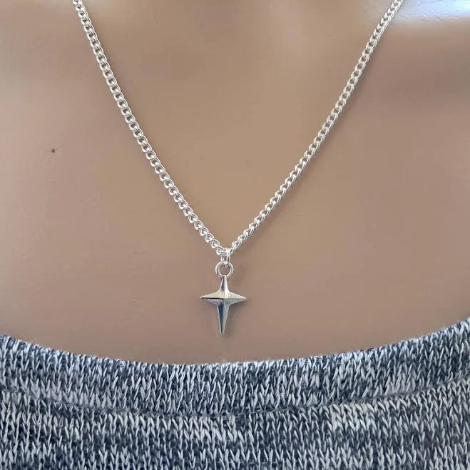 Minimalist Silver Star Charm Necklace