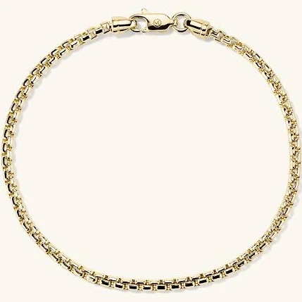 Mejuri 14K Yellow Gold Chain Bracelets: Round Box Chain Bracelet