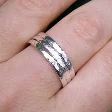 Heavily Textured Fine Silver Stack Rings Set of 3 Made to Order — Mary Boyle Handcrafted Jewelry