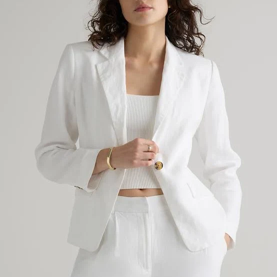 Quince Women's European Linen Structured Blazer