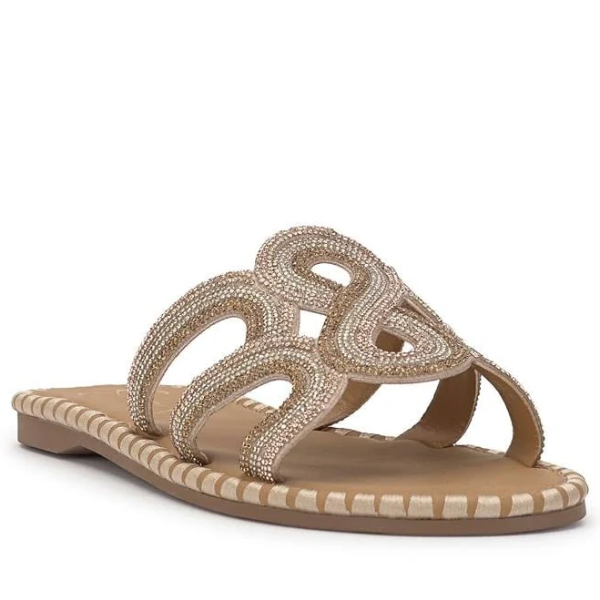 Jessica Simpson Women's Bria Rhinestone Embellished Slide Sandals