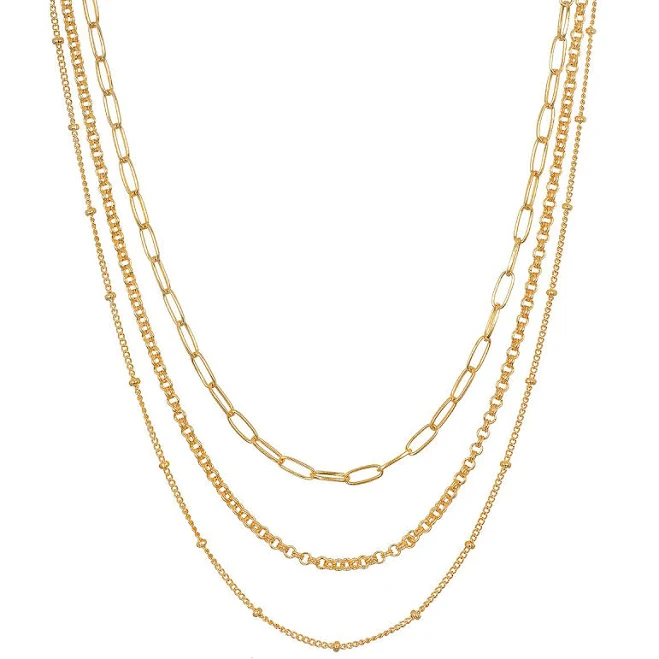 Satya Jewelry Layered Beauty Multiple Chain Necklace