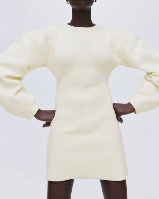 H&M Ladies Viscose-blend Rib-Knit Dress