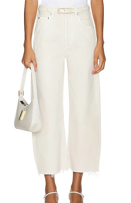 Citizens Of Humanity Almondette Ayla Raw Hem Crop Women