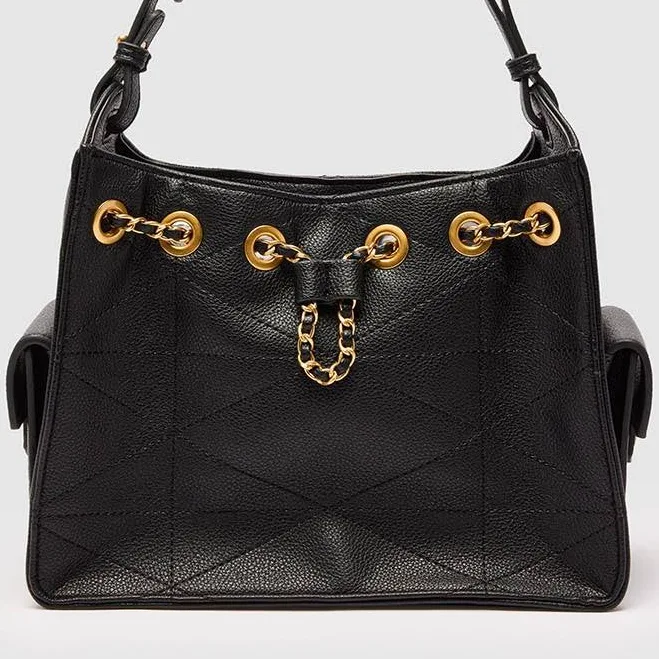 Vegan Leather Chain Shoulder Bag