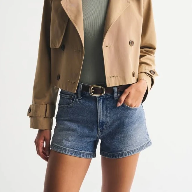 Abercrombie & Fitch Women's High Rise 90s Cutoff Shorts