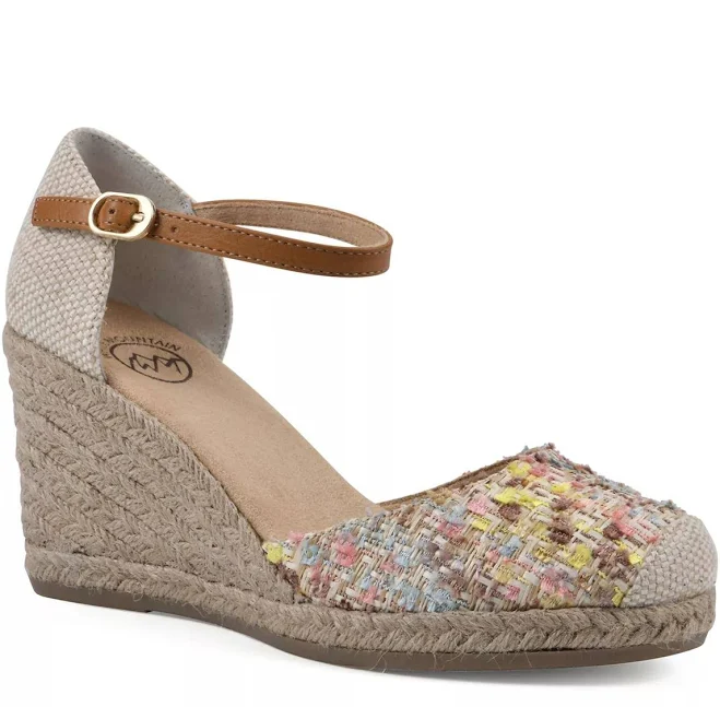 White Mountain Mamba Espadrille Wedge Sandals