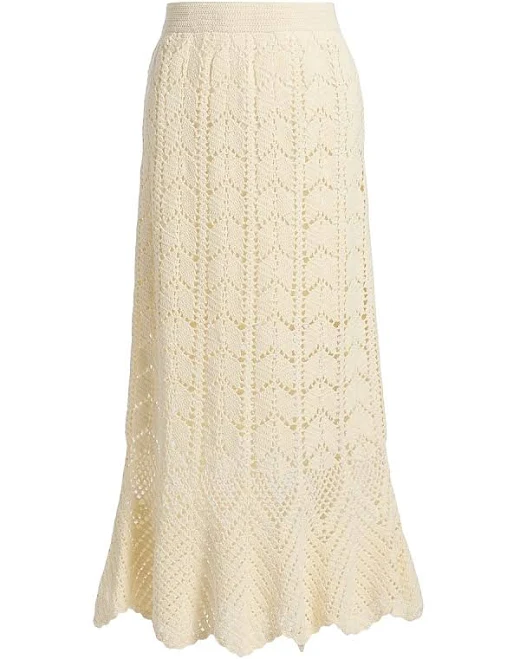 Zimmermann Women's Awaken Lace Crochet Midi Skirt