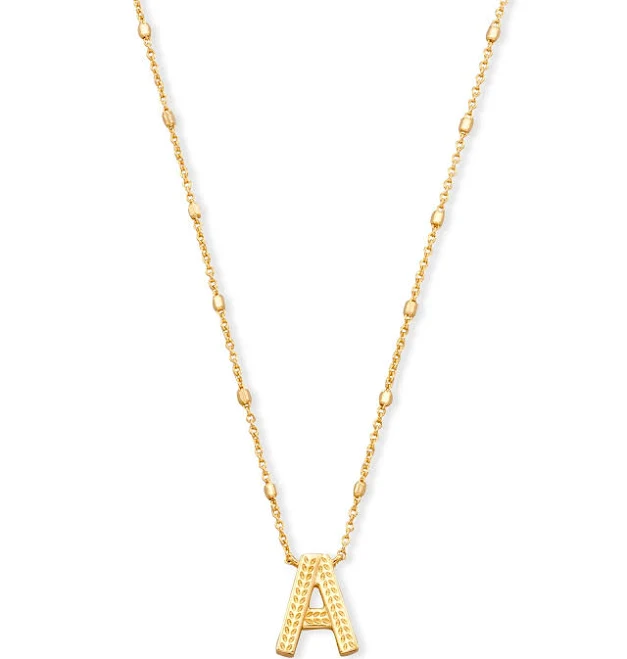 Kendra Scott Gold Letter Pendant Necklace