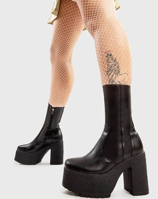Mannequin Worthy Platform Ankle Boots