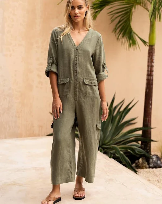 Mara Women's Sustainable Linen Jumpsuit