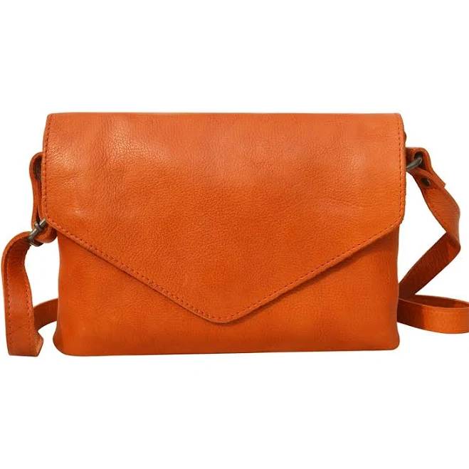 Buy the Harbor Leather Crossbody Bag | Everything Organized Orange
