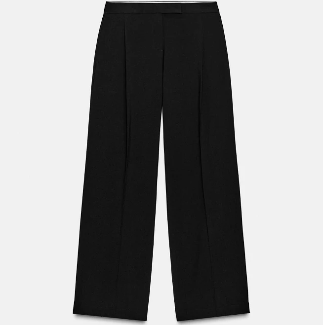 Woman Zara High-Waisted Wide-Leg Pants