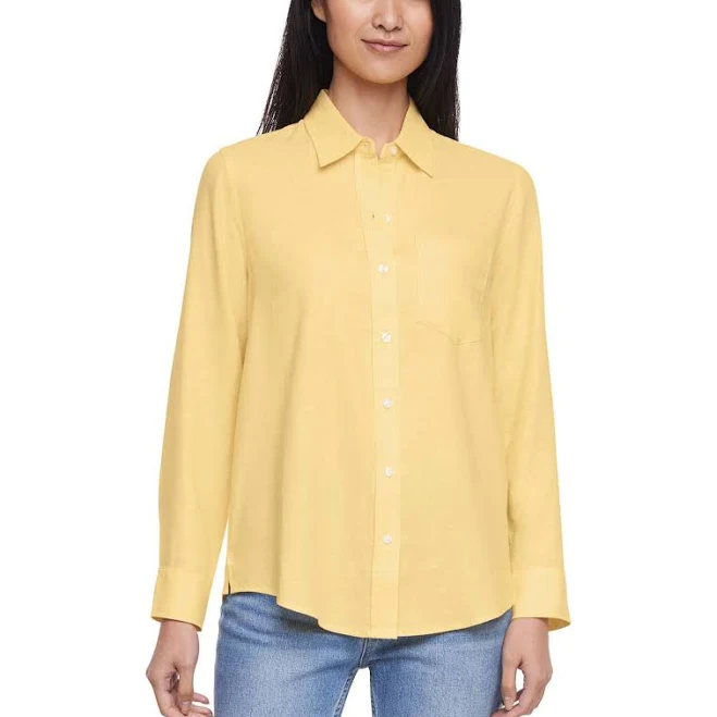 Gap Women's Linen Blend Button-Down Shirt