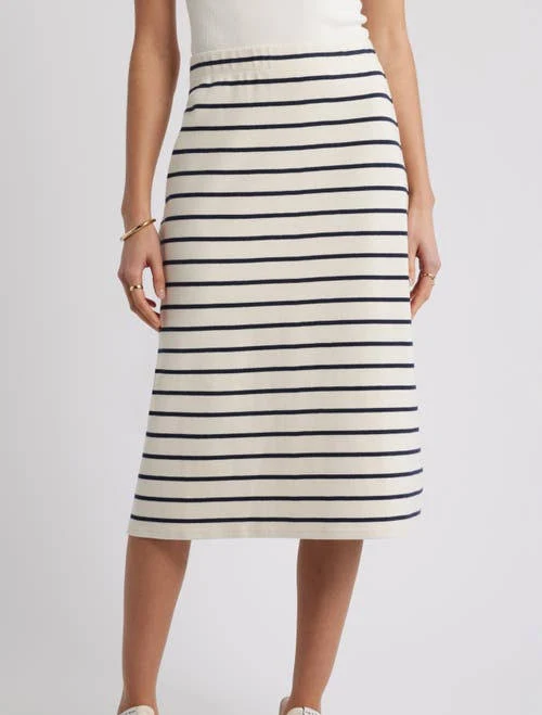Caslon Stripe Knit Midi Skirt