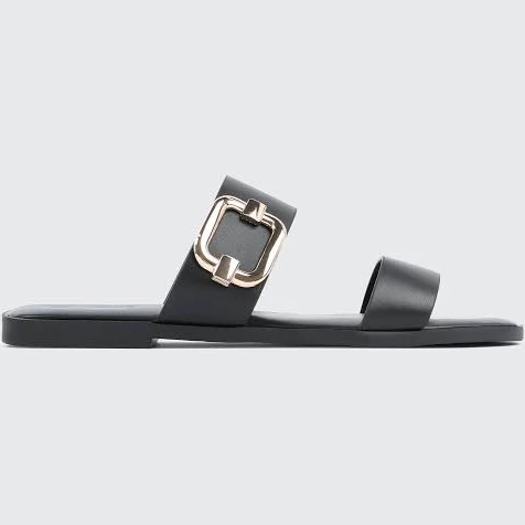 Ardene Women's Chunky Buckle Faux Leather Sandals