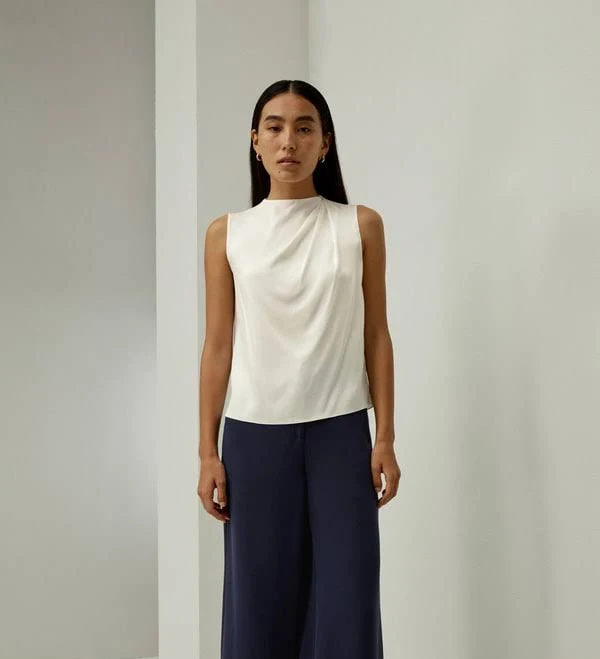 Lilysilk Women's Sleeveless Minimalist Silk Top